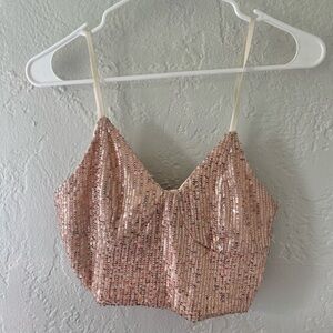 Sequin crop top